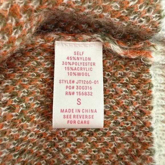 So Me Floral Intarsia Button-Up Sweater Cardigan Size S - Picture 10 of 11